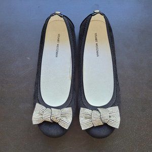Stuart Weitzman Fannie Glitz Girls Ballet Flat Size US 13